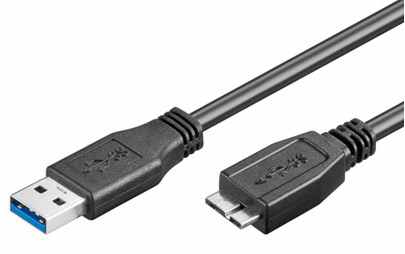 Cable Usb 30 A Micro Usb B 30 3m Negro